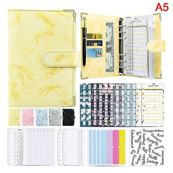 A6 Budget Binder Kontantkuvert Planlægger System Organizer Med Budget Pengekuvert A5