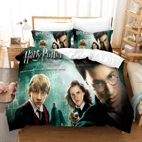 Harry Potter Tryckt Sängklädesset Påslakan Täcke Örngott Barn Present 18 140*210