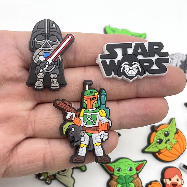 25 st Star Wars-skosmycken, Croc-träskor skor dekoration för barn vuxna