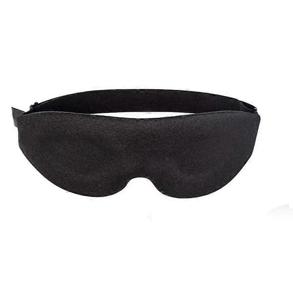 Sovemaske til kvinder og mænd, øjenmaske til søvn med 3D lysblokerende bind for øjnene (sort) firesæt