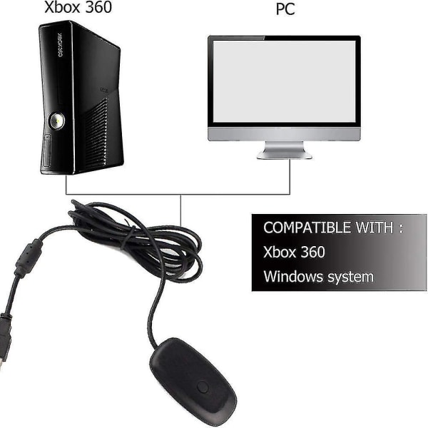 Bimirth Xdj Xbox360 -ohjainvastaanotin Langaton ohjain PC-sovittimeen Langaton pelivastaanotin Windowsille