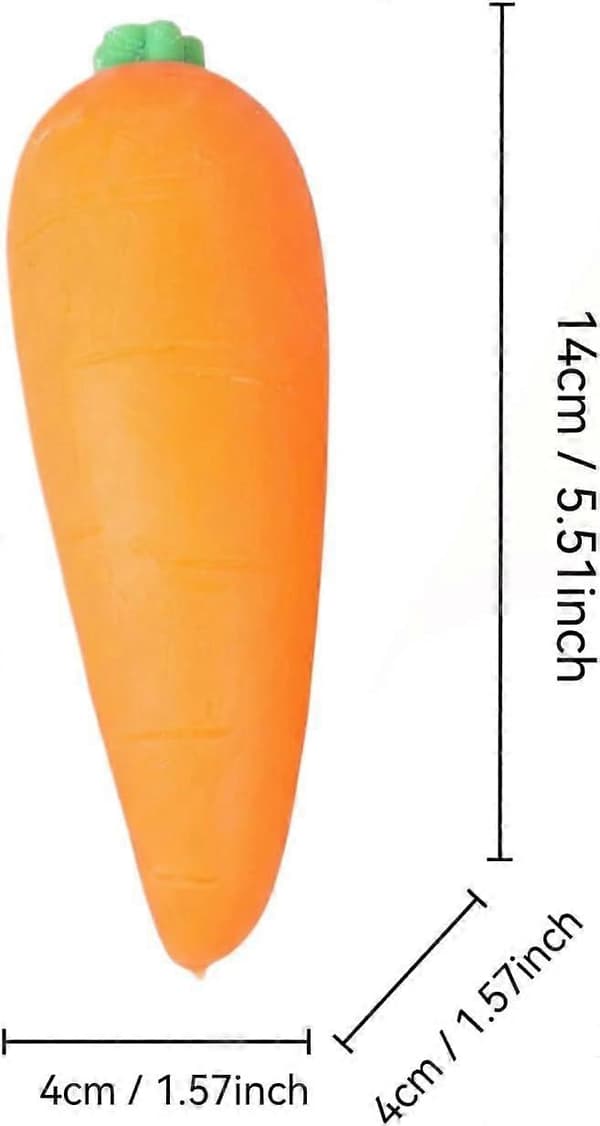 Kæmpe Gulerod Squishy Stressbold, Jumbo Squishy Grøntsag Ultra Squishy og Formbar Langsom Stigning Afslappende Sensorisk Fidget Stress til Angstdæmpning 2pcs