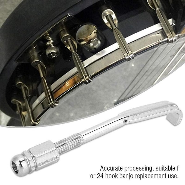 24 kpl Standard Banjo Koukut, säädettävät Banjo Koukut Banjo Koukku Pidike Banjo Litteät Koukut Osat Tarvikkeet Silver