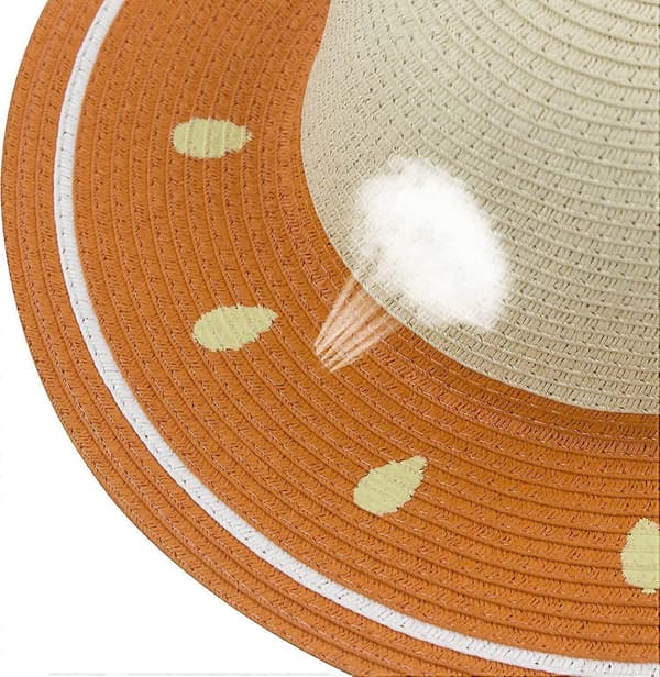 Flicka Barn Sommar Stråhatt Bred Brätte Floppy Strand Solhatt