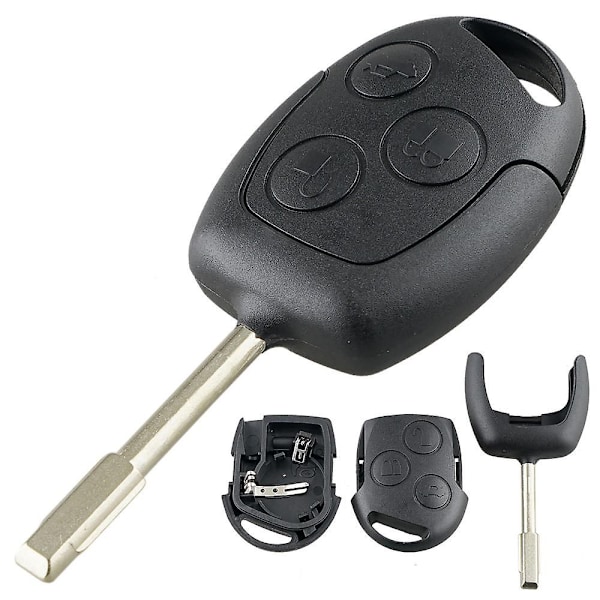 Foldbar 3-knaps fjernbetjeningsnøgle med Fo21-blad, til Ford Mondeo Fiesta Focus Ka Transit 2002 - 2012 bil model 2