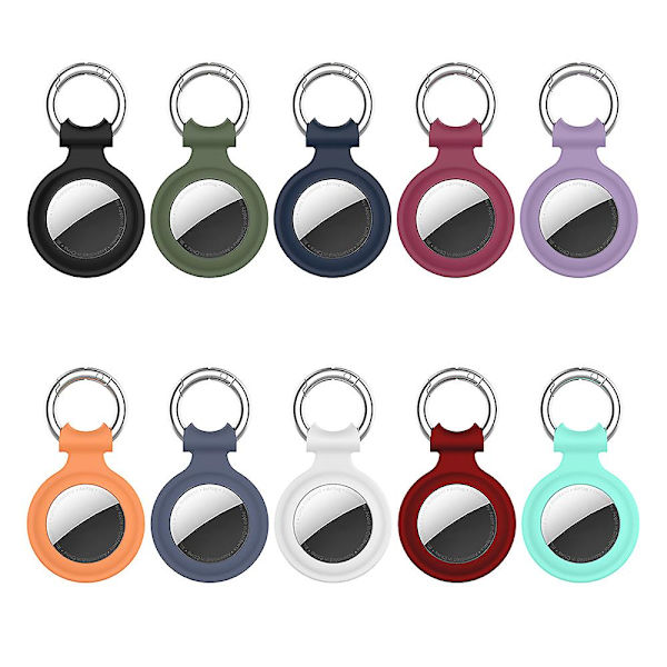 Apple Airtag Nahkainen Kotelo Kuori Air Tag Avainnauhapidikkeelle Holkki Seuranta Dark green