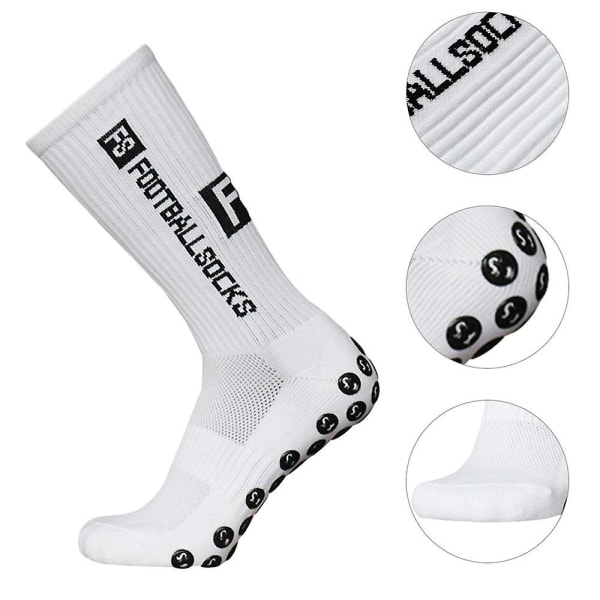 3 pakker sportssokker kompressionsstrømper atletisk strømper Anti-skrid hurtigtørrende fodbold fodbold sokker red