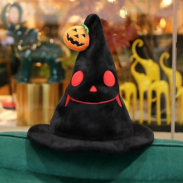 Halloween-hatt - Elektrisk pumpahatt lyser upp häxhatt - Återanvändbar Halloween-kostym häxtillbehör för scenframträdande kostymtävling
