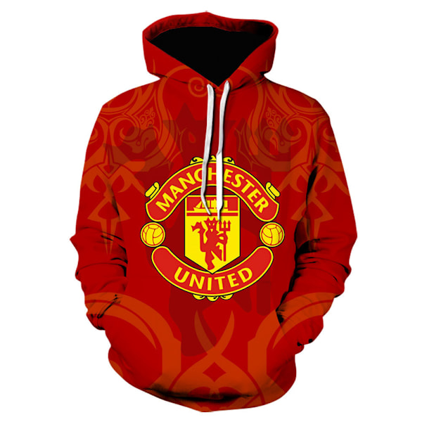 Fotbollsklubb sweatshirt lång, hoodie med stort grafiskt tryck 2130 2130 2130 2XL