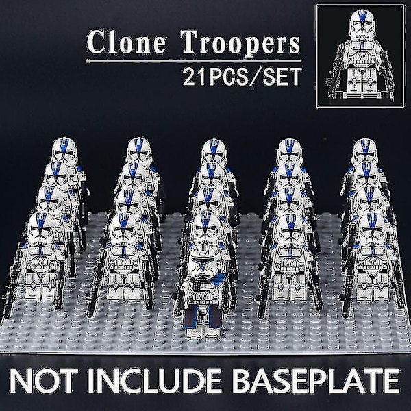 501st Legion Clone Trooper Army Sæt Mini Captain Rex Jesse Og Echo Star Captain Rex 501st Clone Trooper Wars Figurer Klodser