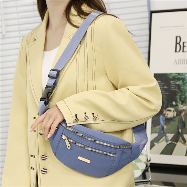 Damväska Oxford Crossbody Väska Midjeväska Fanny Pack Plånbok Rese Axelväska White