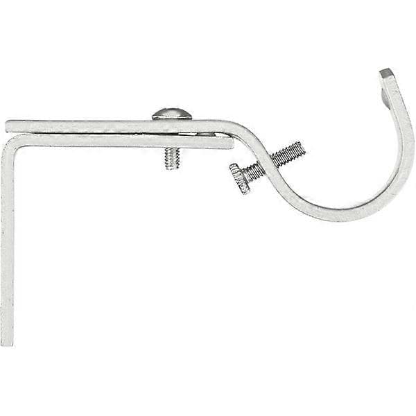 Justerbara väggfästen för gardinstänger, 2-pack, silvernickel