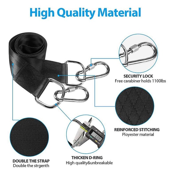 Trädgunga Hängande Remmar - Ultra Stark 1,5m/5ft Hängmattsrem Håller 440 Lbs Remmar För Camping Och Gungor