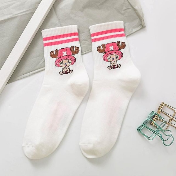 Shry One Piece Cartoon Kawaii Cute Luffy I Tube Socks Student Socks Sports Socks Julegave Happy Sock Kvinner 3