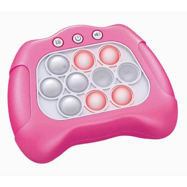 Pop Push It Spillkontroller Boble Sensorisk Fidget-leketøy Elektronisk Whack-konsoll Pink