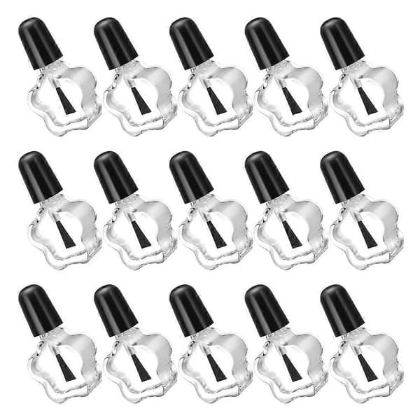 20 st nagellacksflaskor - Transparent glas påfyllningsbar 5 ml stjärnformad behållare för DIY nagelkonst Resevänlig och spillsäker för kvinnor och salonger