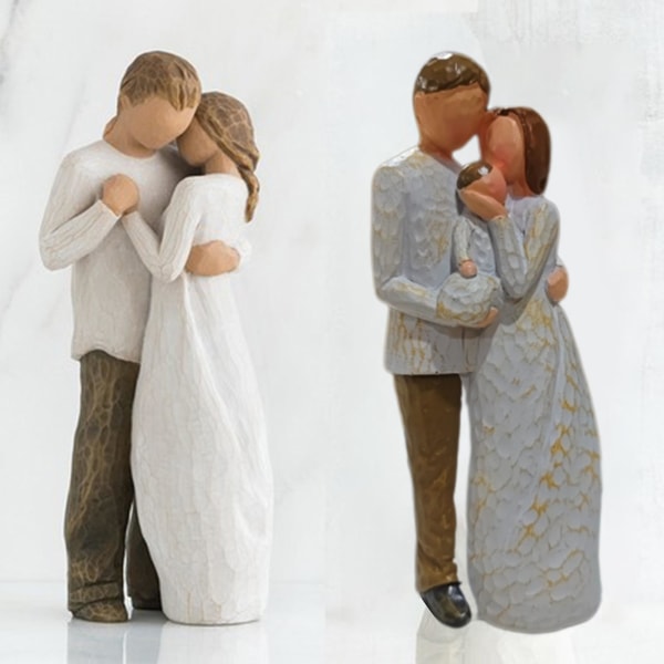 Harpiks familie skulptur Meningsfull hjemmeinnredning gave amerikansk stil harpiks familie figur til jubileum Bursdag jul B