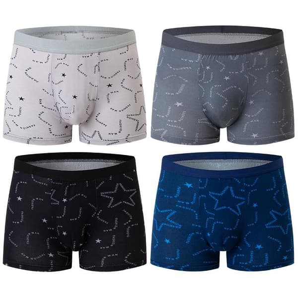 4-pak boxershorts til mænd, afslappede, åndbare, komfortable, elastiske sportsshorts S