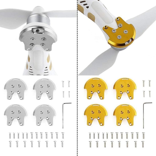 4 stk. aluminiumslegering anti-sprekk motorfeste basebeskytter for Dji Phantom 2/3