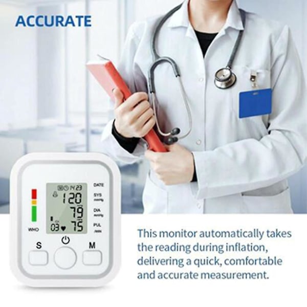 Kodin digitaalinen automaattinen verenpainemittari olkavarrella suurella mansetilla sykkeen mittaamiseen lahjat