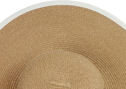 Bredbrättad hatt Fedora för kvinnor Bältespänne Retro Panama Floppy Hat