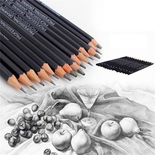 14PC Painting Tool 6H-12B Professinal Sketch Art Drawing Pencil Sketching Pencil