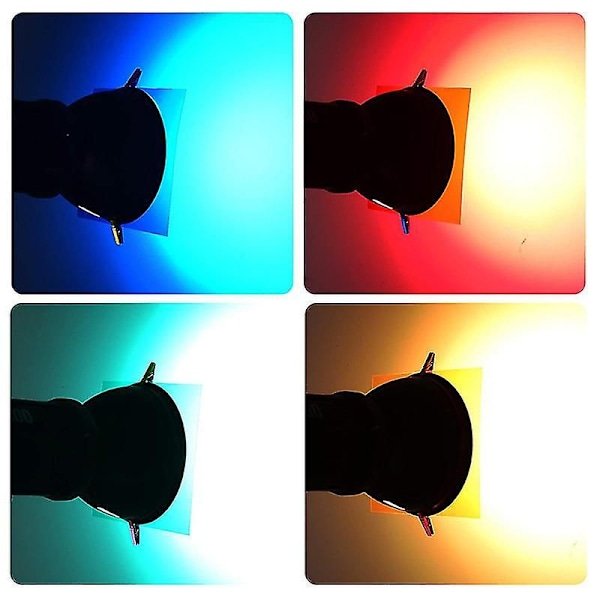 8 stk. Farvefilm Gel, Transparent Farvet Film, Varmebestandig Til Lamper, Farvefilter 12 tommer