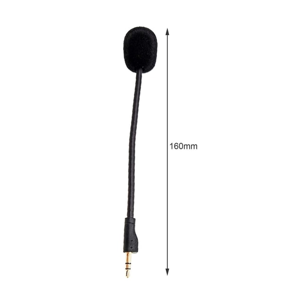 Kuulokemikrofonin pistoke, Plug and Play, vaihdettava, joustava, 3,5 mm, kaikille suunnille, pelimikrofoni, yhteensopiva Logitech-g Pro X:n kanssa Black 2