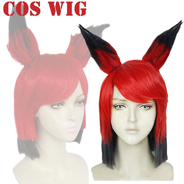 Ny Hazbin Cosplay Hotel ALASTOR Cosplay Parykker Hårrekvisita Halloween Karneval