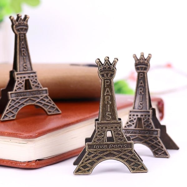 Eiffel-torni metallikirjanmerkki paperiliitin