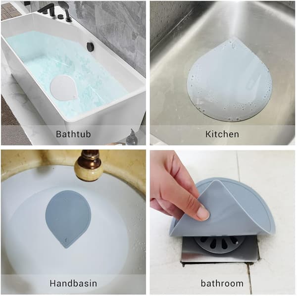 2 ST Badekarpropp, 15 cm Stor Universell Silikon Badekarpropp, Badekarplugg, Flat Sugekopp Dusj Badekar Avløpsbeskyttelse for Bad