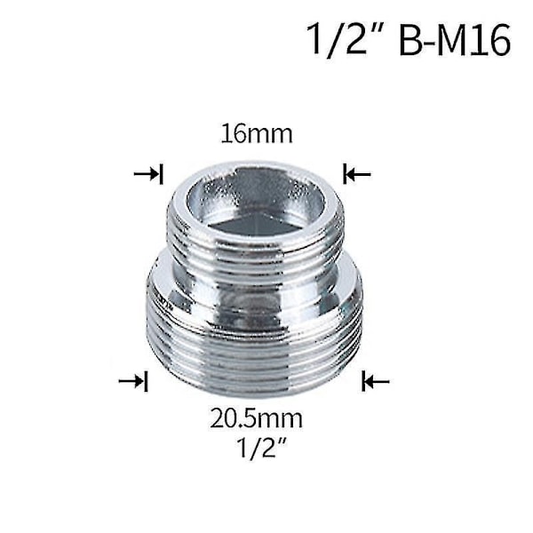 Vattenkran Koppling 1/2 Till M16 M18 M20 M22 M24 M28 Gänganslutning Konvertering Reparation Kran Adapter För Bubblare Kök Badrum F