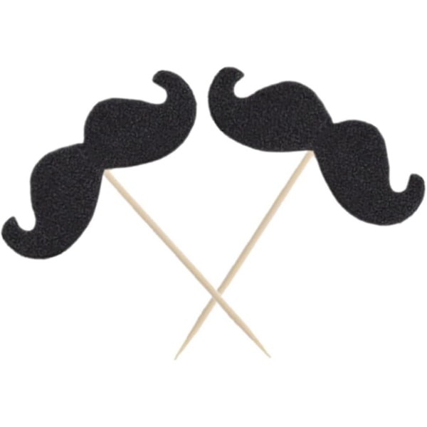 40 st Mustasch Cupcake Toppers Falsk Mustasch Avslöja Cupcake Toppers Mustasch Fest Dekorationer