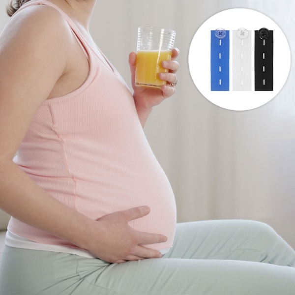 6 st elastiska midjevidgare Justerbar midjevidgare Knappförlängare för jeansbyxor byxor (6PCS-A)