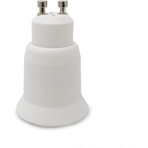 3-pack lampbasadapter vit Gu10 till E27 sockeladapter för lågenergi halogen LED-lampor