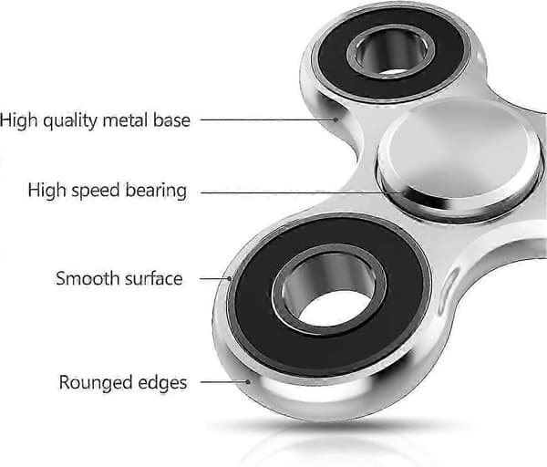 Fidget Spinner-legetøj med rustfrit stålleje til EDC ADHD-fokus R M