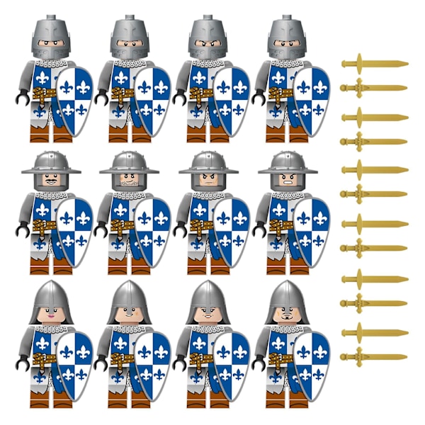 Knights Warrior Soldat Minifigur Byggstenar Barnleksaker Set M