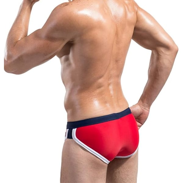 Miesten bikinit uima-asu seksikkäät uimahousut alushousut kolmio uimahousut housut miehille - Koko M (musta)