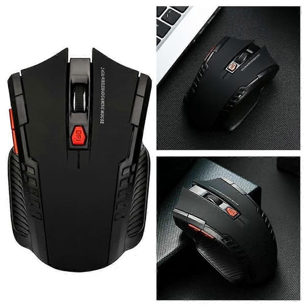 Mus Mus Bærbar Computer Trådløs PC Optisk Scroll + USB GHz Red