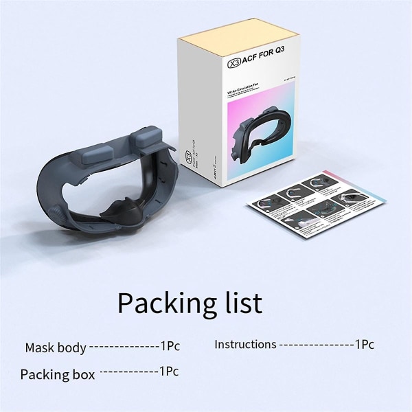 För 3 Ansiktsdyna X3 Air Värmeavledning Ventilerande Ansiktsskydd för Quest 3 Dark Gray
