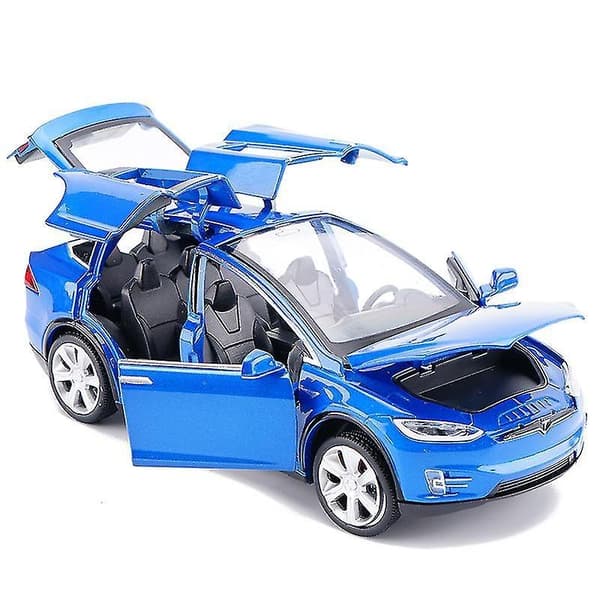 1:32 Tesla Model X Legeringsbilmodel - Perfekt blue