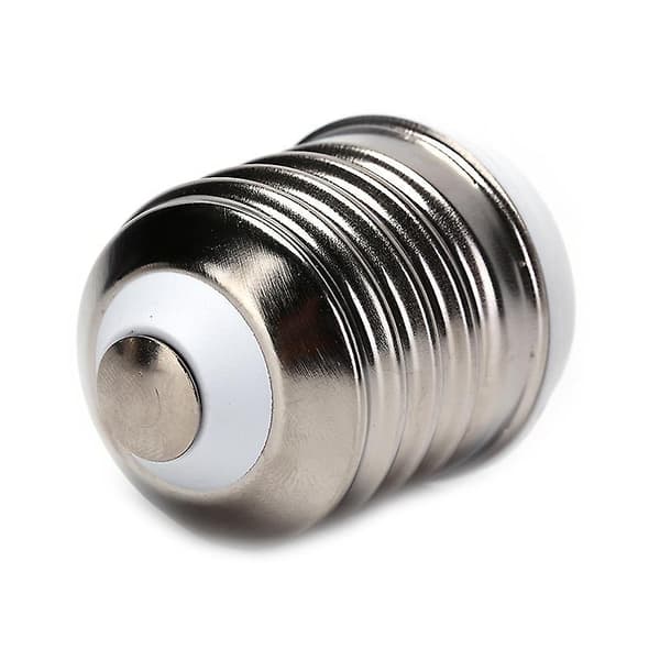 1 st E40 till E27 Sockel Bas Halogen CFL Lampa Adapter Konverterare Hållare Silver 1 Pcs