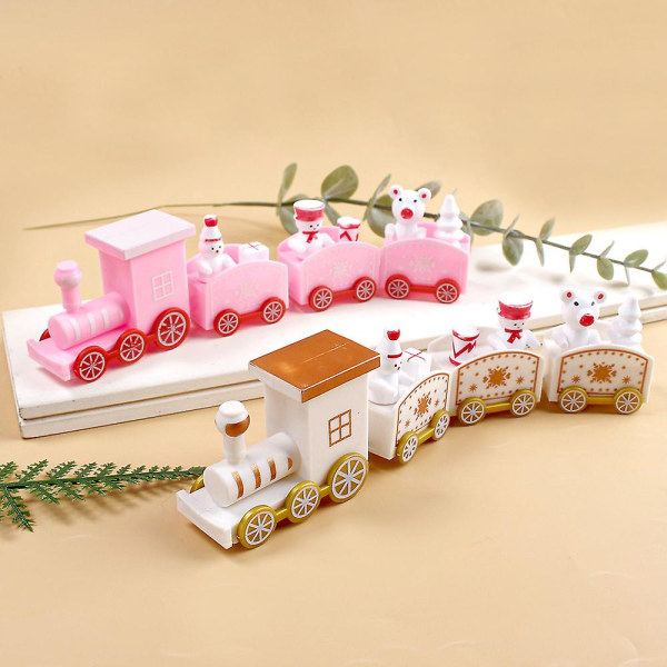 God Jul Tågprydnad Bakning Dekoration För Hem Xmas Party Inredning Barn Nyårspresenter Leksaker Pink