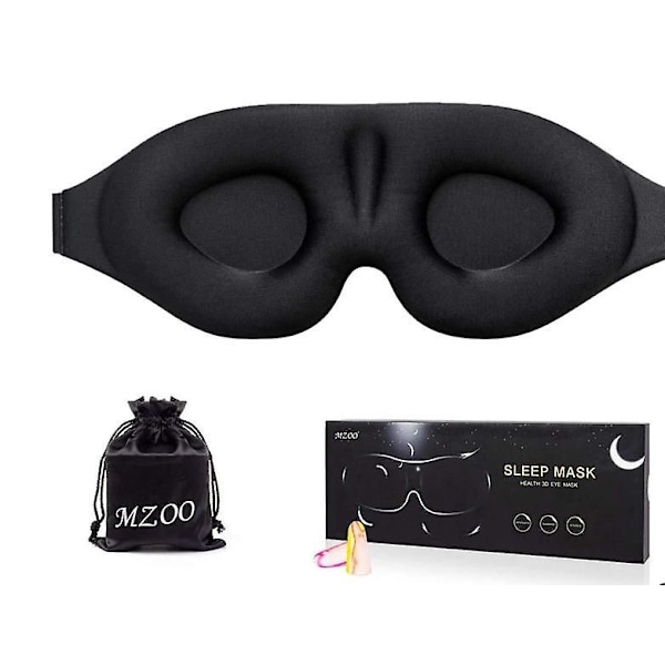 Sovmask för Män Kvinnor, 3D Konturerad Kupol Sovmask & Ögonbindel