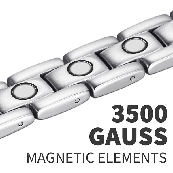 Magneettiset rannekorut Acsergery Miehille Titanium Steel Row Vahvat magneetit Rannekoru Lahja