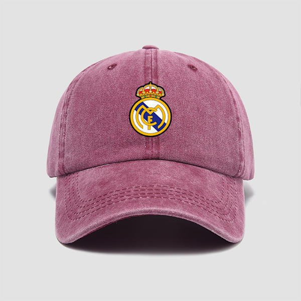 NY Real Madrid Champions League klubbsportträningshatt baseballkeps för män och kvinnor liten fräsch mjuk keps wine red