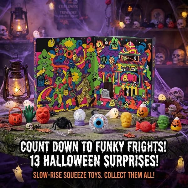 Needoh Funky Frights Squish-O-Ween Nedtællingskalender 13 Dage Halloween Julekalender Overraskelser Sensorisk A