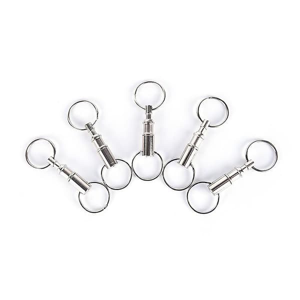 3/5 st Utomhus Avtagbar Snabbkoppling Nyckelring Silver 5 Pcs