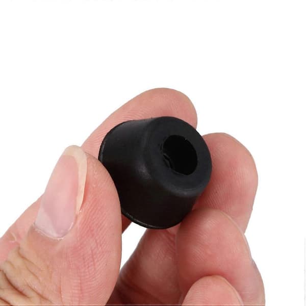 10 stk. 21 mm x 10 mm koniske forsænkede bufferpuder, sorte black