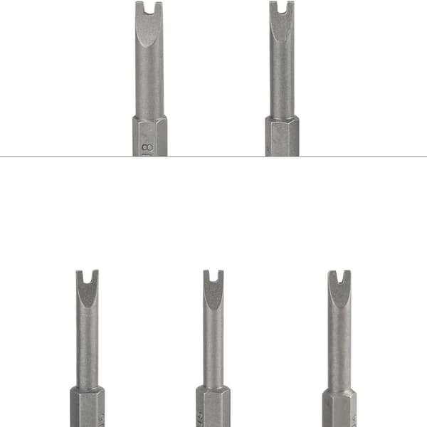 Skruvmejsel Bits U Typ säkerhetsbits 1/4\" Hex Shank 50mm Lång S2 Legerat Stål Special Bit Set